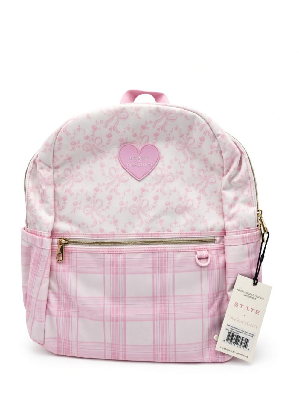 SOLD OUT! NWT STATE x LoveShackFancy Kane Double Pocket Backpack | Pink Vanilla